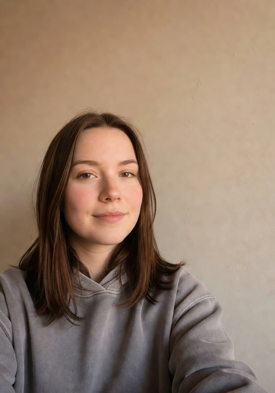 Original casual smartphone selfie before SelfAI AI headshot transformation
