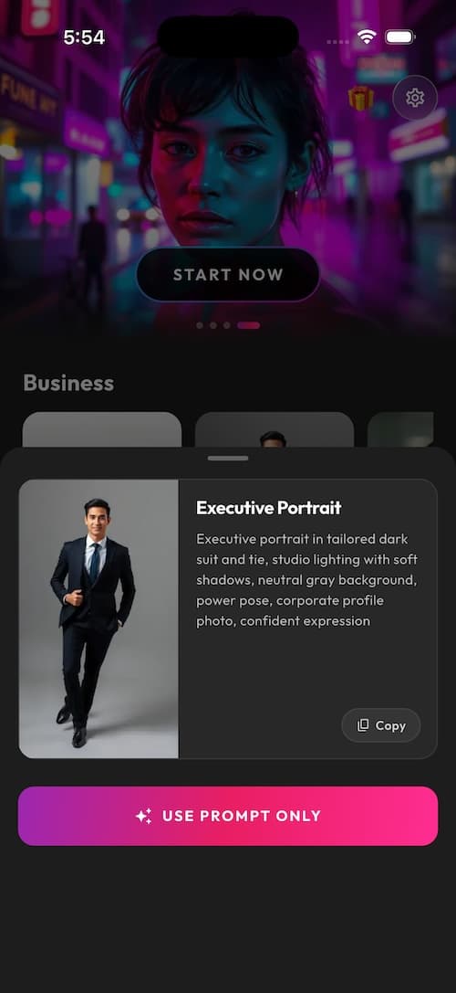 SelfAI AI Headshot Generator app screenshot 3